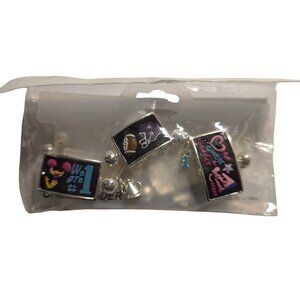 Cheerleader Charm Bracelet kit Silver Tone beads craft gift sports